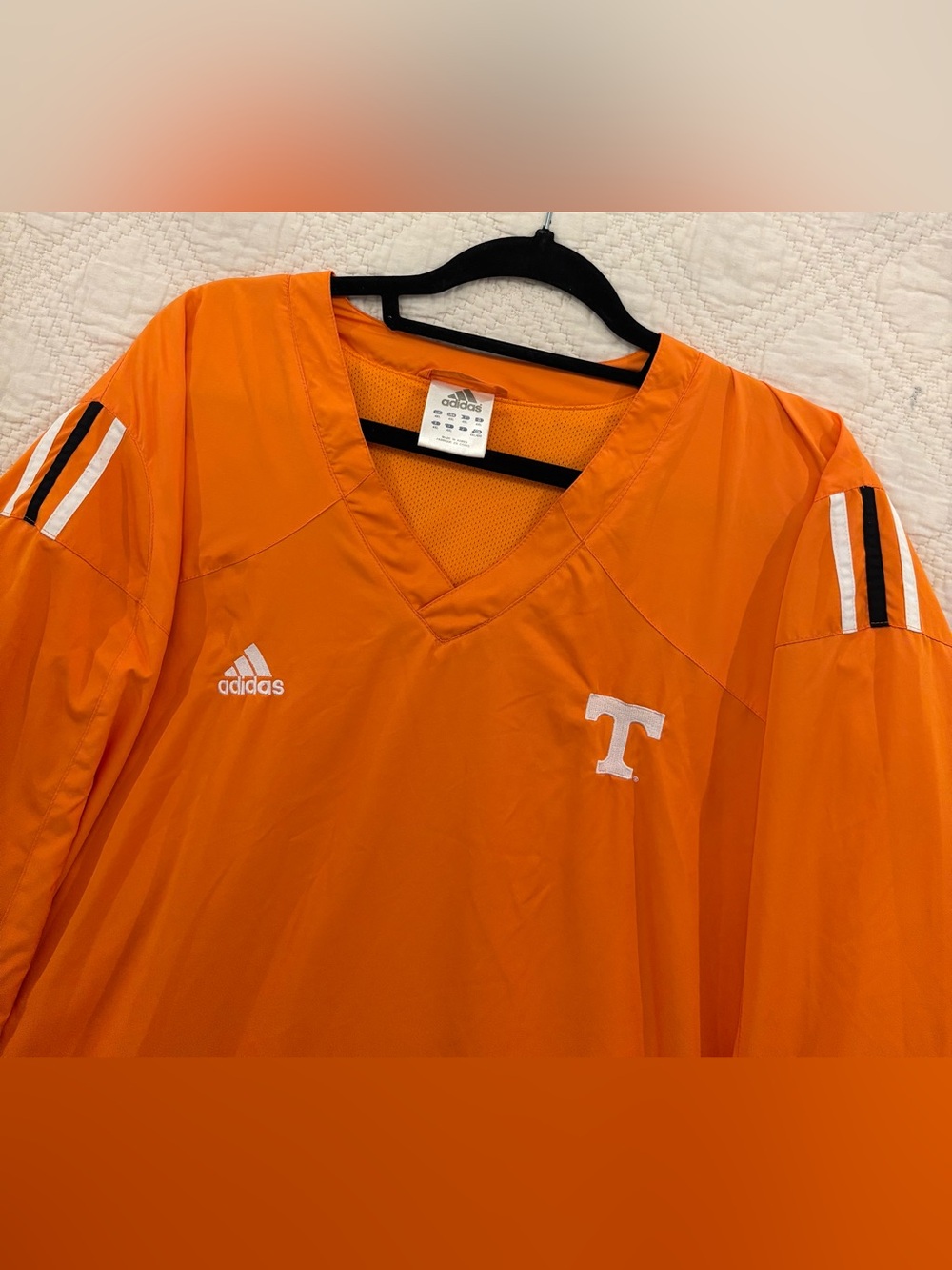Tennessee Volunteers Adidas Vtg Y2K Windbreaker Pullover Jacket Mens 4XL Orange